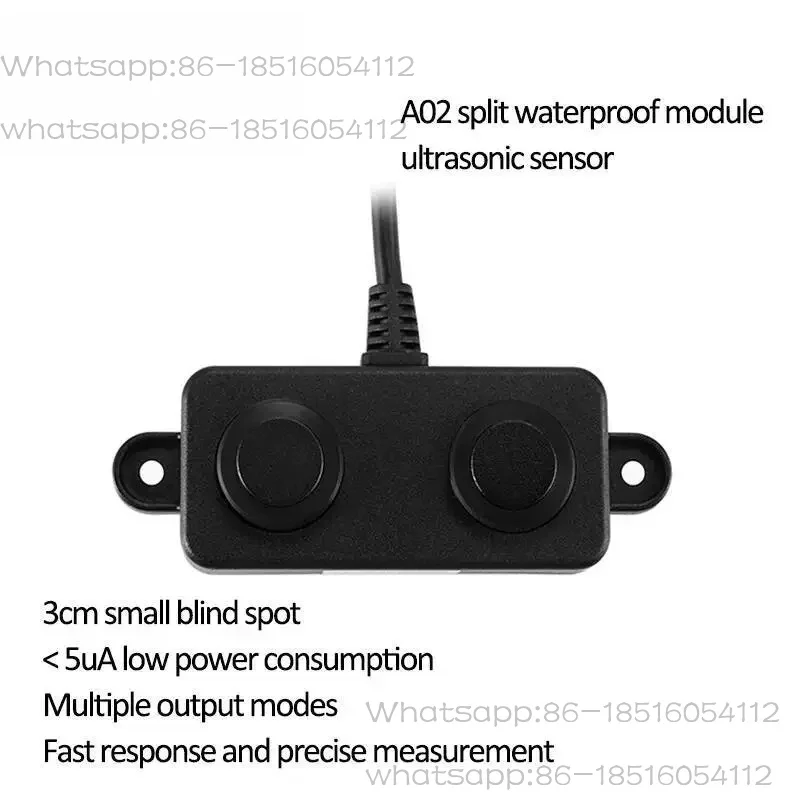 New IP67 A02 waterproof distance sensor probe ultrasonic module 3cm small blind spot（Switc with shell）