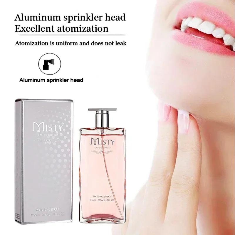 Perfume original mujer, perfume em spray 55ml com aromas florais, sândalo e baunilha, perfume feminino, de longa duração para uso diário