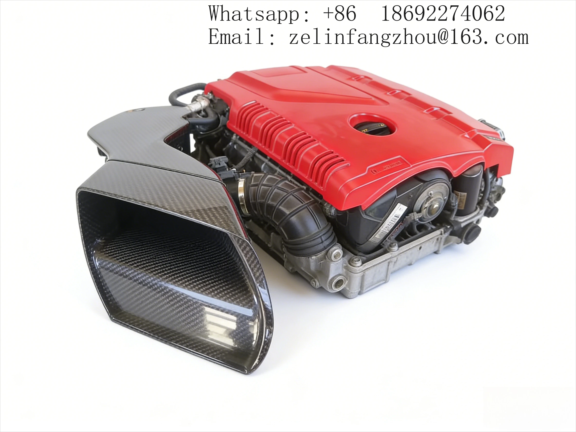 Real Car Data Development Dry Carbon Fiber Intake System For Audi A4 A5 B8 B8.5 EA888 1.8T 2.0T Intake Filter Airspeed