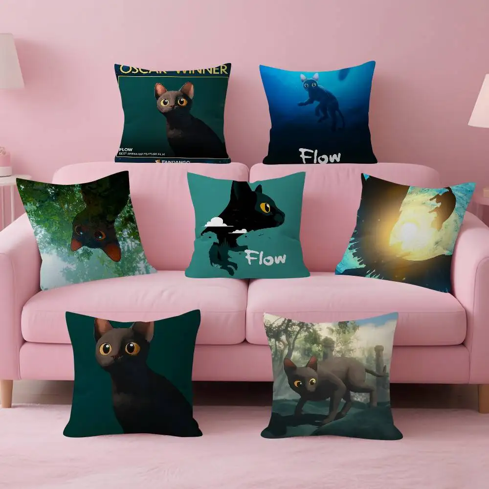 F-Flow cute Movie Maple Design Double-sided Printed pillow cover Short plush Suitable living rooms bedrooms throw cushion cover