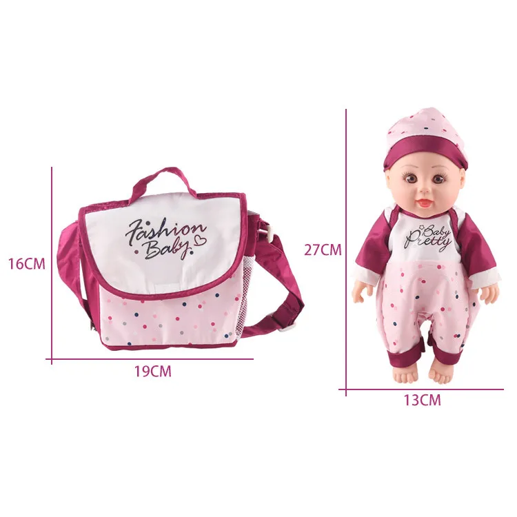 10 بوصة محاكاة دمى طفل لينة تبول والشراب دمية طفل واقعية فستان دمية مطاطية ناعمة للفتيات طفل هدية