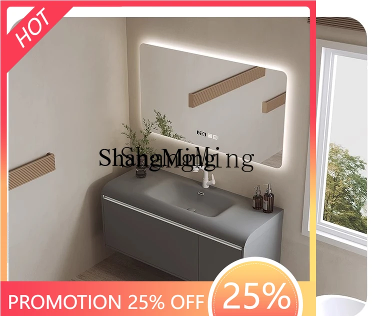 

ZYY Household Luxury Wind Integrated Wash Basin Solid Wood Bathroom Cabinet Combination Bathroom Washstand