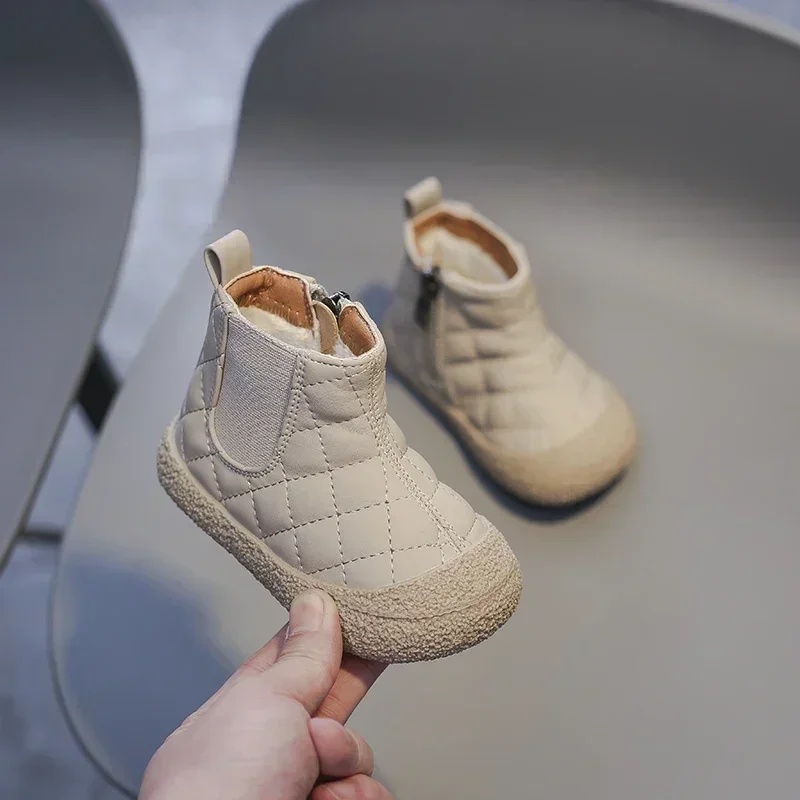 Sepatu Bot Musim Dingin untuk Bayi Laki-laki Sepatu Bot Salju Anak Perempuan Luar Ruangan Sepatu Katun Anak-anak Mewah Sepatu Kasual Anak Anti-selip Sepatu Balita Bayi