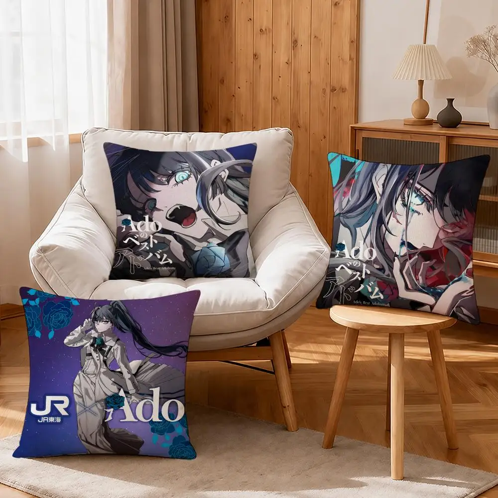 Singer Ado Cushion Cover Linen Anti-Mite Antibacterial Cushion Cover Invisible Zipper Sofa Decor