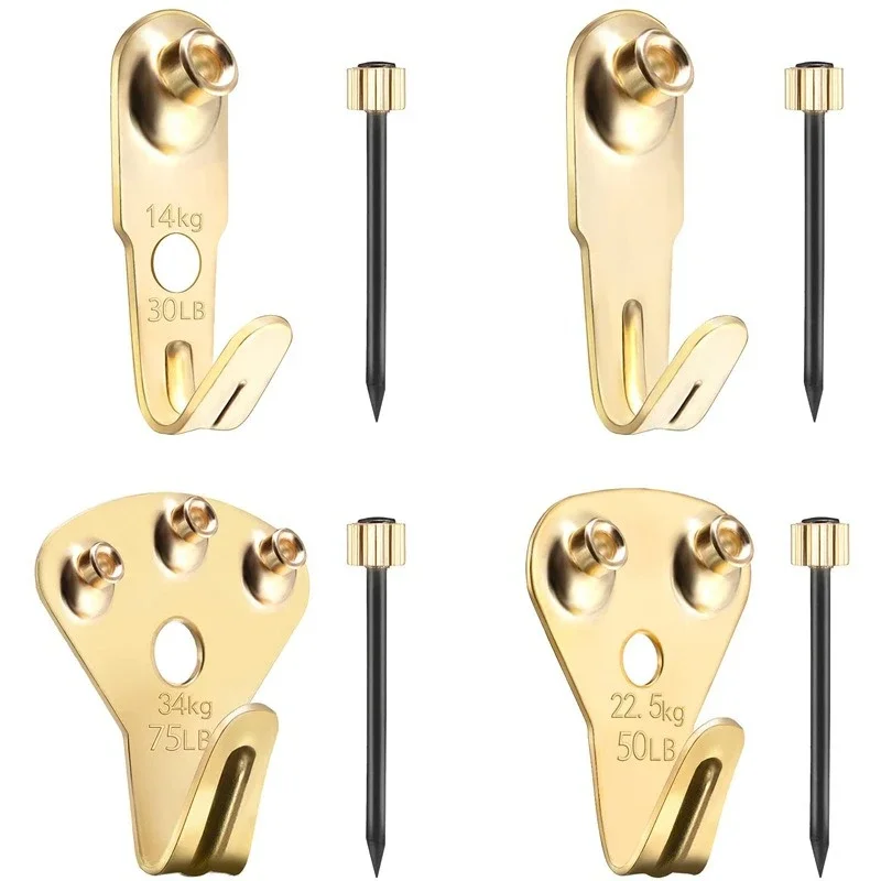 10/25/50pcs Picture Hangers Photo Frame Hanging Hooks Kit with Nails Art Painting Clock Hangers Wall Mounting for Home Office
