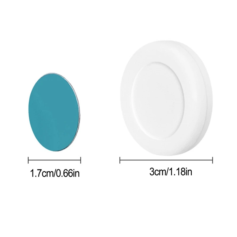 Anti-Lost Wall Mount Magnet Ganchos, Frigorífico Adesivo, Suporte de armazenamento, Home Decor, Cinza, 10 Set