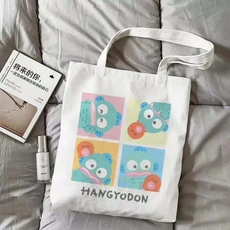 حقيبة يد قماشية كاواي هانجيودون للفتيات المراهقات، تصميم لطيف قابل للغسل، مثالية للتسوق في المدارس والكلية، هدية للاستخدام اليومي #2