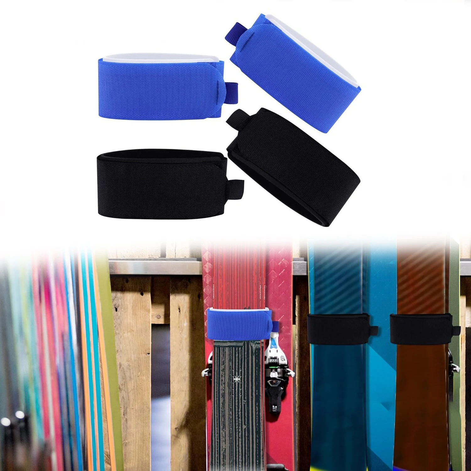 Adjustable Snowboard Nylon Strap Ski Wraps Straps Snowboard Fasteners Accessories EVA Protective Pads Snowboard Binding Straps
