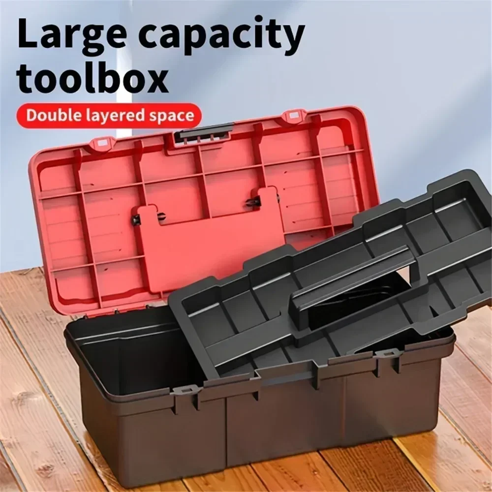 

New Portable Two-layer Folding Toolbox with Solid Handle Thicken Enlarge Tough Material Tools Organizer for Electrician Workers