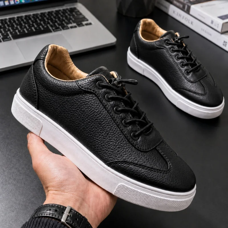 2026 New Fashion Mens Casual Shoes Genuine Leather Designer Lace-up Sneakers High Quality Outdoor walking Mocassin Footwear