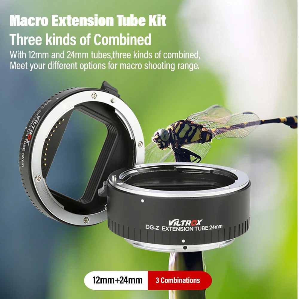 Viltrox Auto Focus Macro Extension Tube อะแดปเตอร์เลนส์สําหรับ Sony E Canon EF RF Nikon Z Panasonic Olympus M43 Leica L Fuji X กล้อง