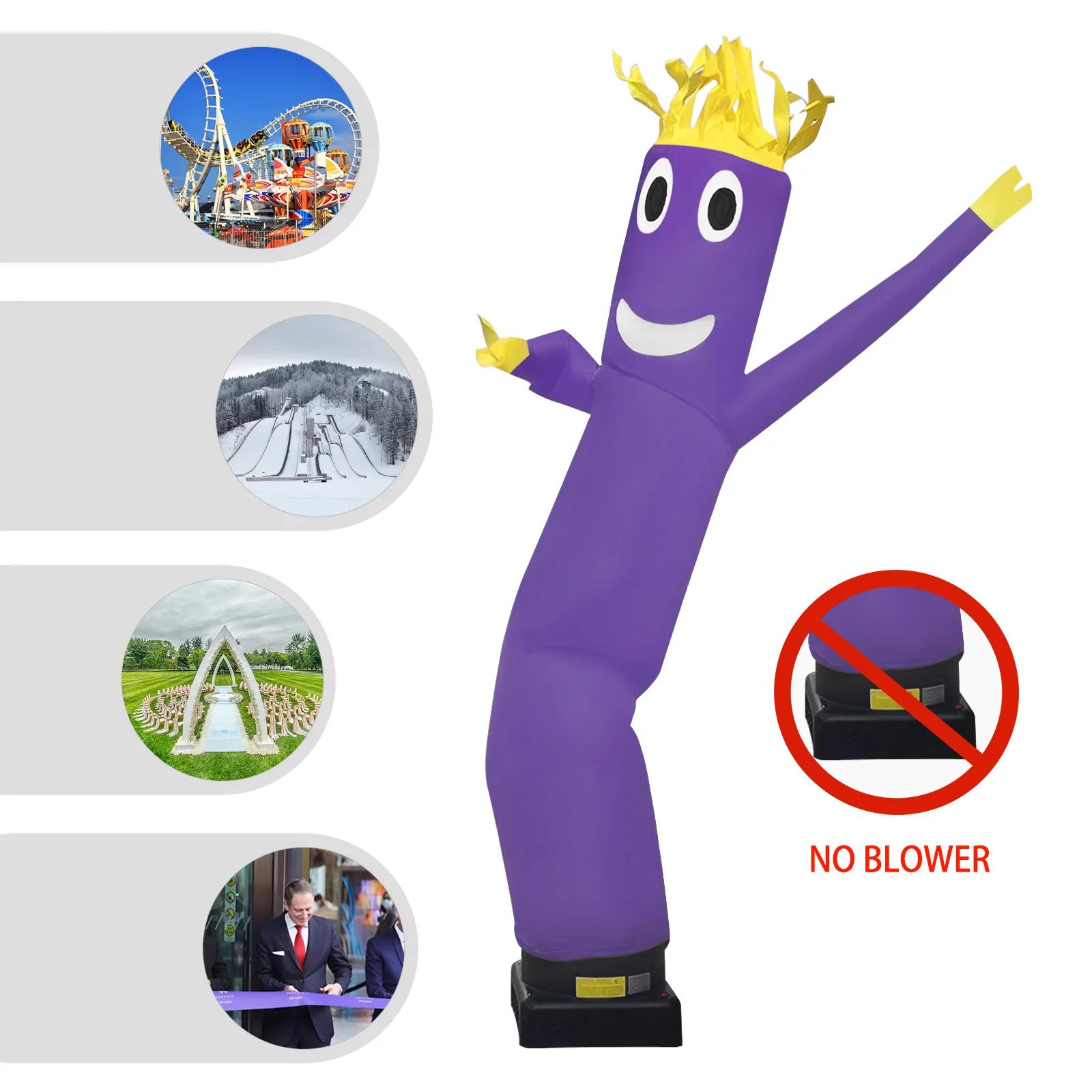 광고용 풍선 튜브 남자, 거대한 흔들리는 팔을 흔드는 인간 모형 풍선