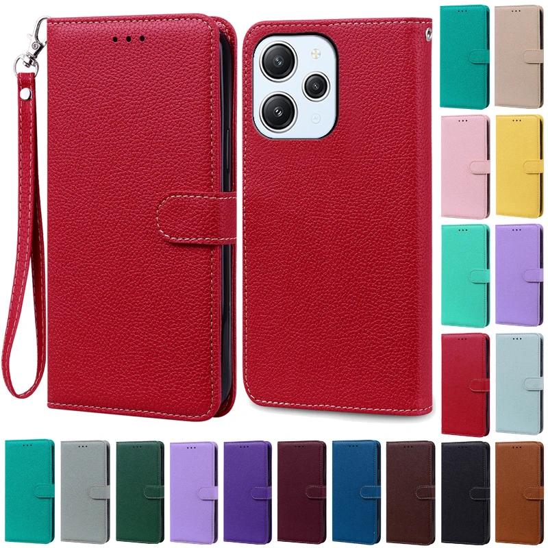 For Poco M6 Pro Case Poco M6 Pro 4G Phone Case For Poco M6 Cover Leather Wallet Flip Case For Xiaomi Poco M6 Pro 5G Cover Fundas