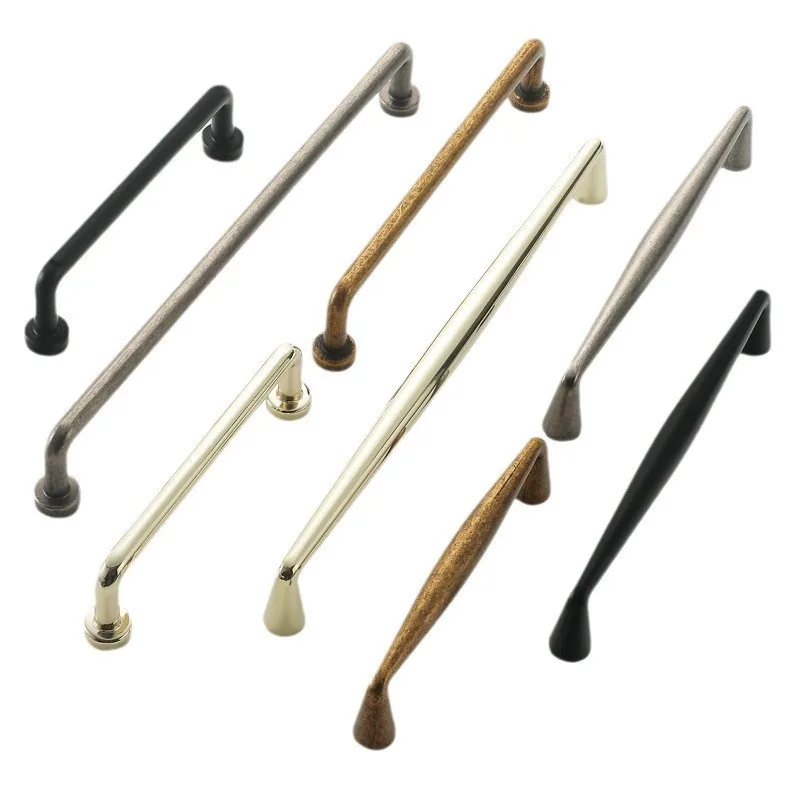 

New Chinese Retro Cabinet Handle Black Minimalist Vintage Style Hardware Drawer Pull