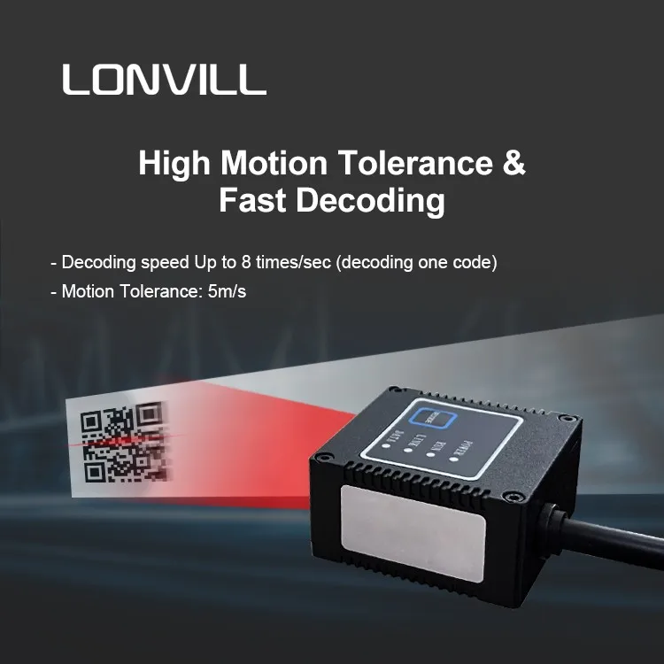 LONVILL OEM High Speed Industrial 1D 2D Dm Barcode Reader USB COM LAN,HID RS232 Ethernet Fixed Code Scanner For Production Line