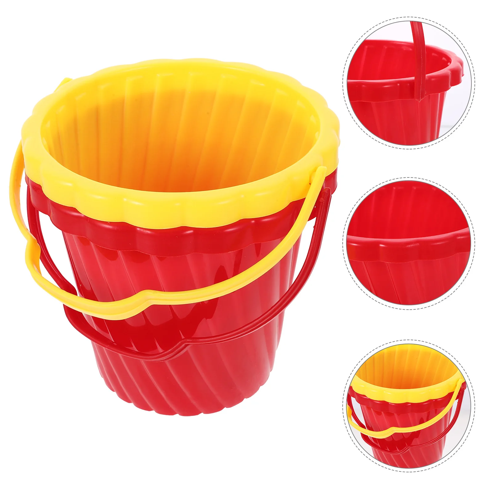 

Small Durable Plastic Beach Bucket Portable Water Pail Sand Digging Cooler Outdoor Playing Bucket Beach Buckets for Kids