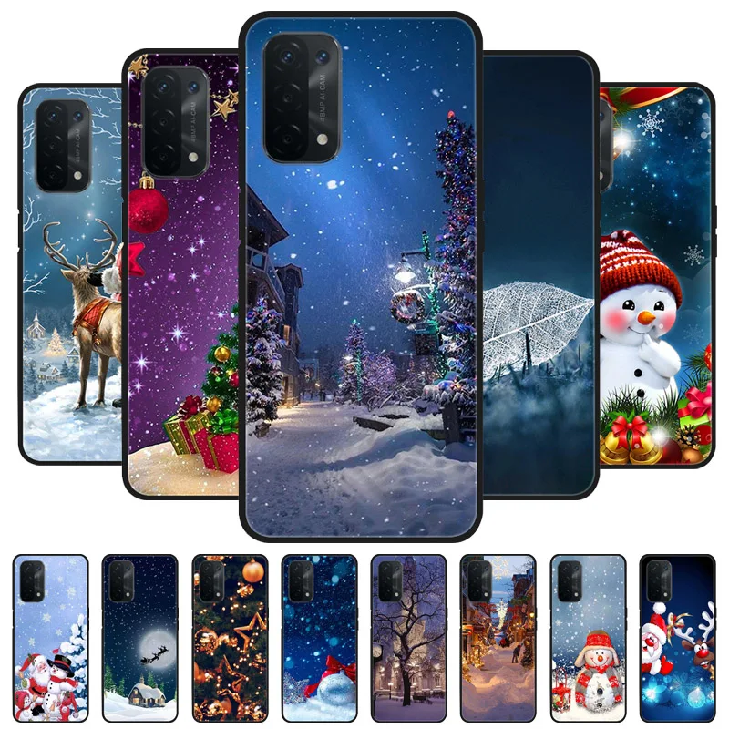 Christmas Cartoon Case For Oppo A74 4G A54 5G A94 A36 A76 A96 Case Silicone Soft TPU Cover for Oppo A52 A72 A92 4G Global  Case