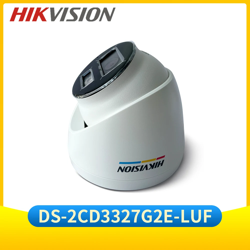 

H​ikvision DS-2CD3327G2E-LUF 2MP ColorVu Turret IP Camera POE 30m IR H.265+ IP67 Built in Mic Full Color Camera Security