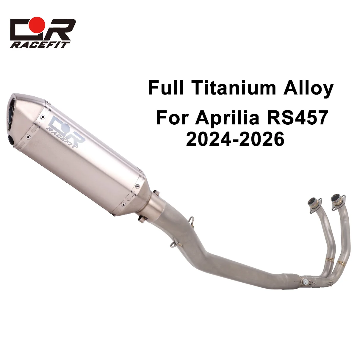 Motorcycle Exhaust Header Pipe Stainless Steel/Titanium Front Manifold Tube For Aprilia RS457 RS 457 2024-2026 Scooter Fit 51mm