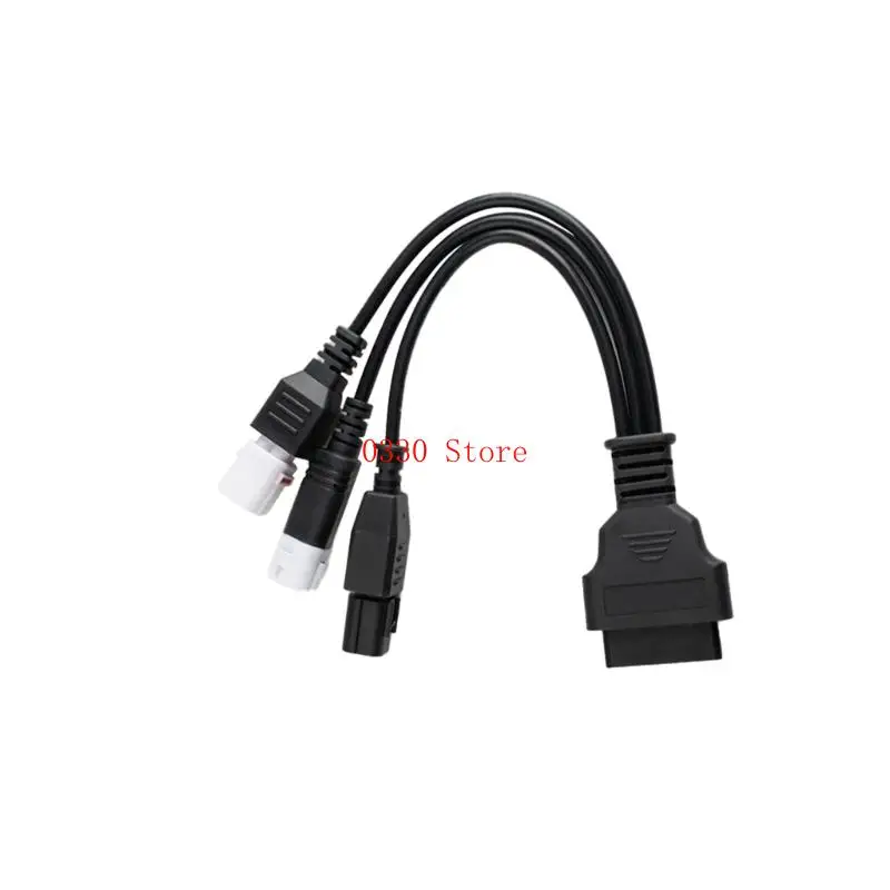  Multiple Pin OBDII Adapters Cable 16Pin To 3 4 6Pin Connector Motorcycle Diagnostic Connector Cable Plastic for Bikes