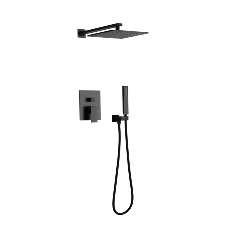 

Двуфункциональная латунная душевая система для ванной комнаты, 12-дюймовый смеситель, роскошный настенный потолочный душевой набор