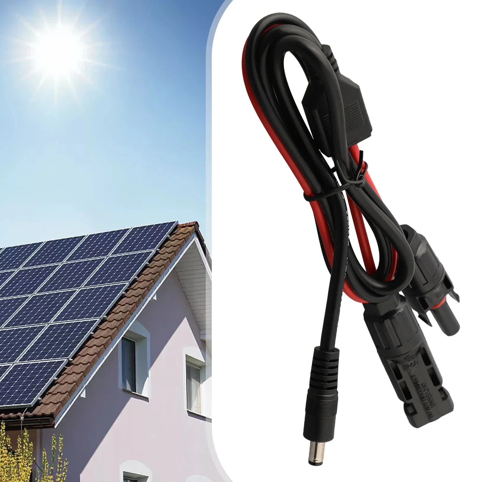 Cable Solar Connectors Copper Heavy Duty 16AWG Wire PVC Subline Length 0.2m Accessories High Quality Materials