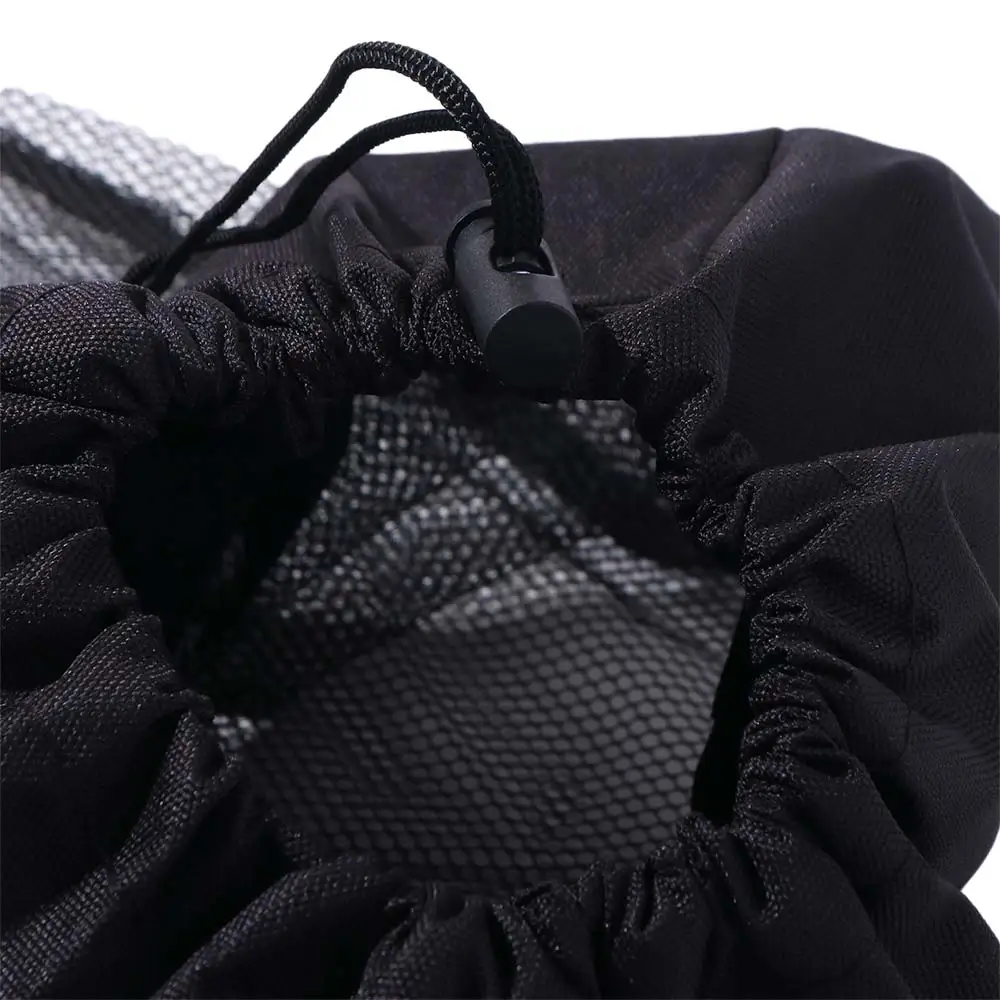 Mesh Bag Golf Cart Storage Bag Cute Practical Large Capacity Golf Ball Drawstring Pouch Black Adjustable Golf Ball Container