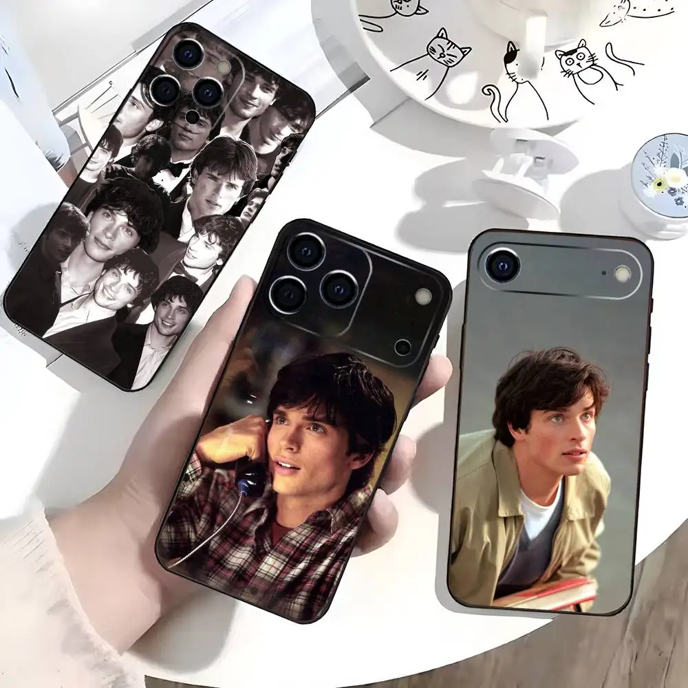 

T-Tom W-Welling Phone Case For iPhone 17,16,15,14,13,12,11 Plus,Pro Max,XS,Soft Silicone Black Cover