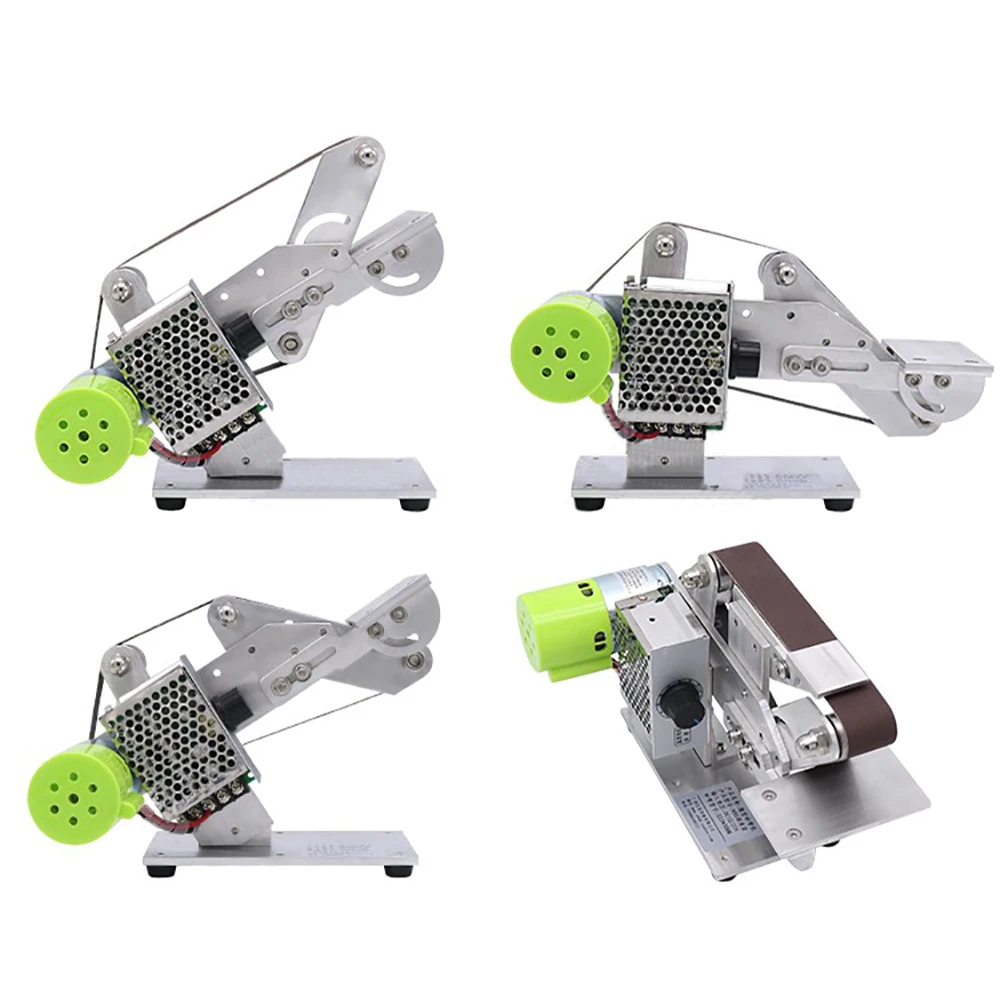 Imagem -06 - Máquina Moedor de Cinto Mini Ângulo Fixo Faca Apontador Lixadeira Polidor Polidor Máquina de Polimento com 360w Adaptador de Energia 533x30 mm