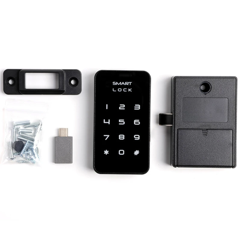 Keyless Smart Drawer Lock Touch Sensing Password Cabinet Lock Sauna Gym Locker File Cabinet Electronic Door Lock with E-key