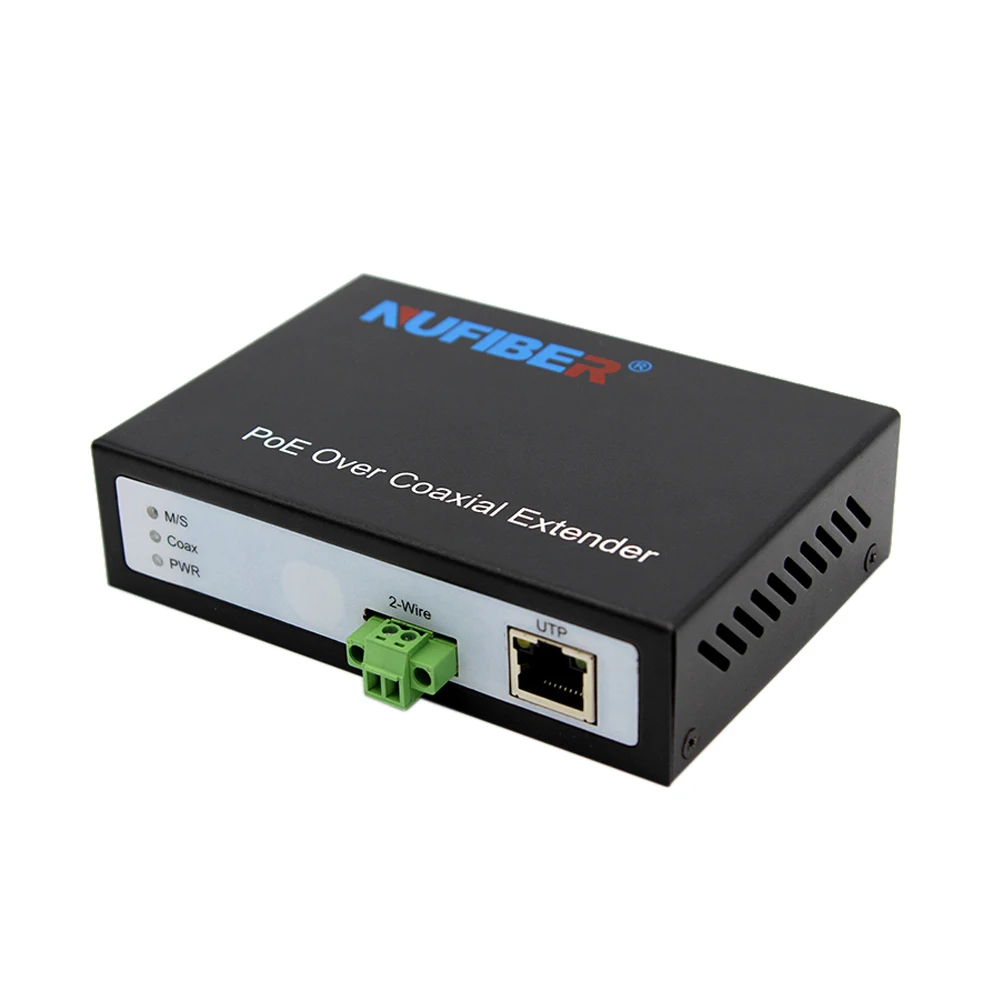 POE IP over 2-wire Extender 10/100Mbps POE RJ45 to Twisted Pair Converter 200m for POE IP Camera