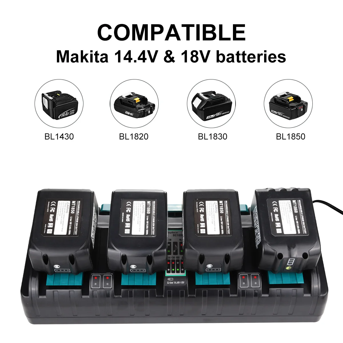 Fast Charger For Makita Battery 18v Makita Accessories 18650 Battery Makita Four In One Battery Charger