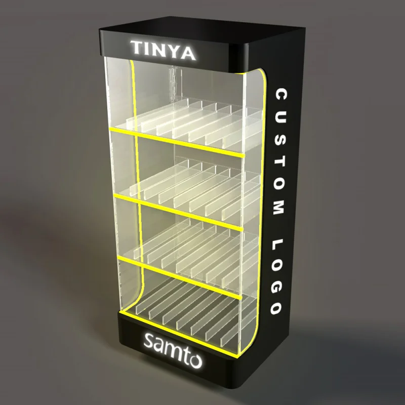Custom.Tinya مصنع أكريليك مخصص عرض أكريليك حامل الزيت العطري خزانة عرض متجر رف الدخان #3