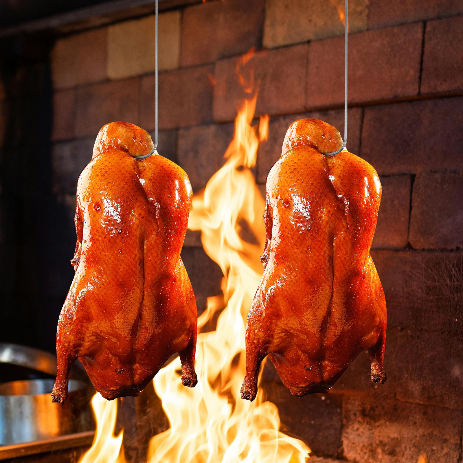 

Roast Duck Hook Chicken Processing Equipment Barbecue Fork Meat Hooks for Grilling Thick Roast Bacon Accessories Hanging Hooks