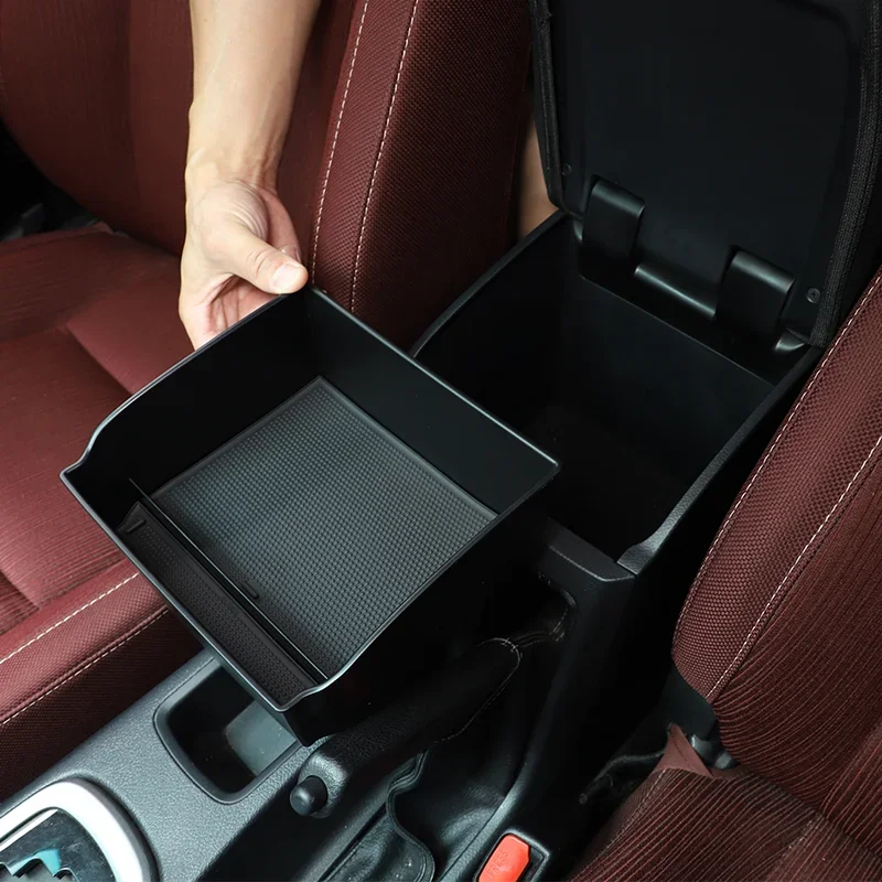 Central Armrest Storage Box Center Console Organizer Tray Pallet Holder For Toyota Hilux 2004-2024 Cup Holder Mount Accessories