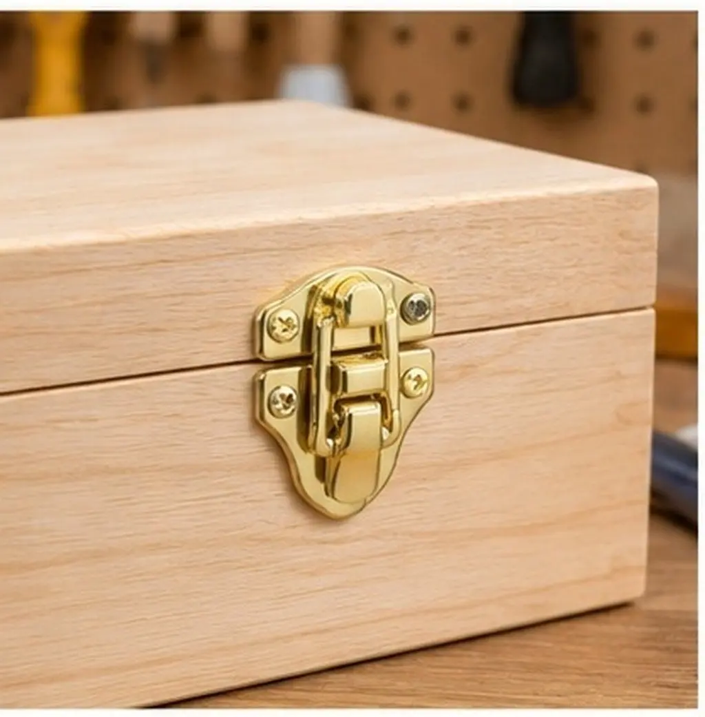 6Pcs Retro Style Iron Toggle Buckle Latch Secure Closure for Wooden Boxes Jewelry Tool Box Hasp Lock Decorative Hardware