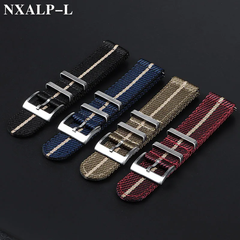 Herren-Armband aus Militär-Nylon für Seiko für Omega-Armband, Schnellverschluss, universelles Sport-Canvas-Smartwatch-Armband, 20 mm, 22 mm – Detail 4