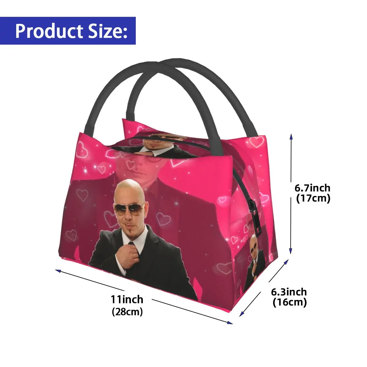Mr Worldwide Live Laugh Love Insulated Lunch Bag for School Bento Storage Food Boxes Leakproof Cooler Thermal Lunch Box Tote