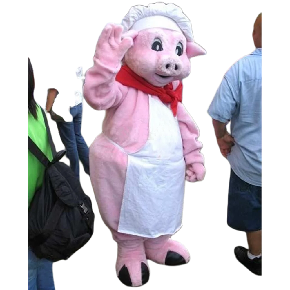 mascot Pink Pig Chef Mascot Costumes pig mama chef mascot Birthday Party Costume Dress EMS FREE SHIP166