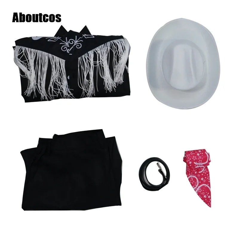 Movie Ken Barbie Cosplay Costume Aboutcos Stripe Pink Shirt and Shorts Set for Men Beach Wear Hat Set Adult Costumes Suit