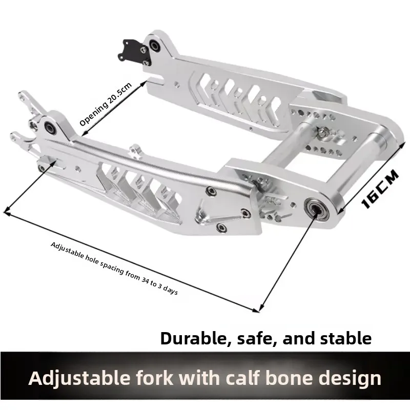 For Maverick N1S Modified 3D Lengthened Hollow Adjustable Fish Bone Flat Fork Electric Vehicle Aluminum Alloy Frame