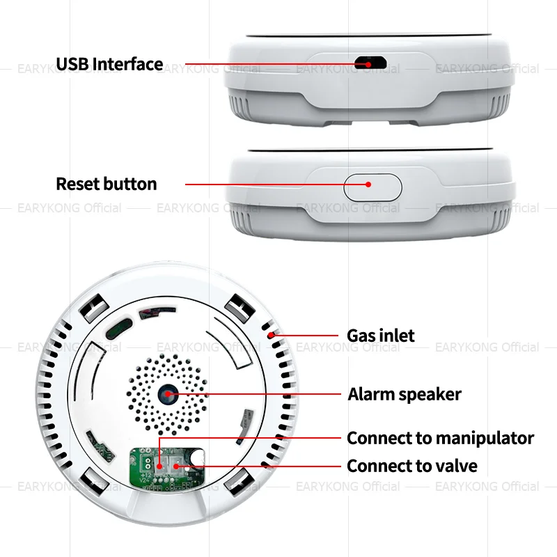 Tuya WiFi Gas Detector Home LPG Natural Gas Leak Alarm LED Display Leakage Sensor Smart Life APP Control