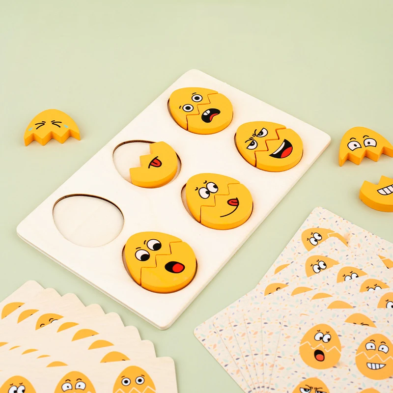 Giocattoli puzzle per l'educazione precoce, uova di espressione facciale, giochi di abbinamento che cambiano il volto, illuminazione dell'intelligenza del bambino, genitore-figlio