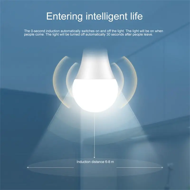 PIR Motion Sensor LED Light Bulb 220V 110V 12W 18W Smart Bulb Motion Activated ON/OFF Home Lights Lamp with Motion Sensor