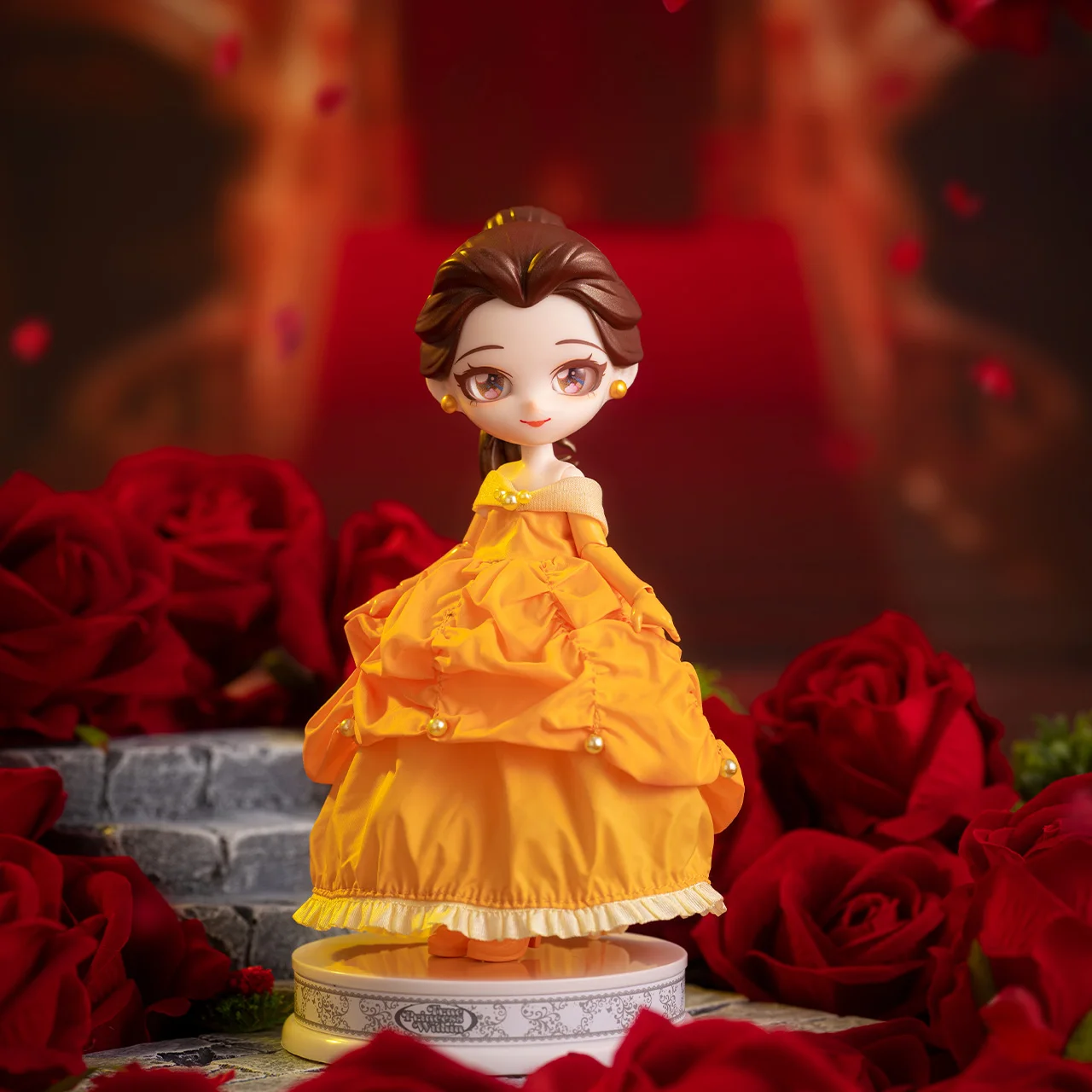 ดิสนีย์ของแท้เจ้าหญิงสโนว์ไวท์ เอลซ่า เบลล์ซีรีส์อะนิเมะแอ็คชั่นฟิกเกอร์ข้อต่อเคลื่อนย้ายได้ Bjd ของเล่นเครื่องประดับของขวัญเด็กผู้หญิงของเล่น