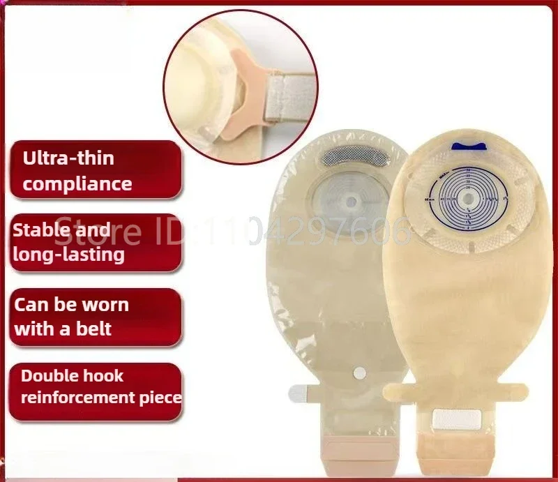 10 All Kinds of Disposable One-piece Ostomy Bag Belt Flat Bottom Ostomy Bag Convex Stool Bag Colostomy Pouch Opening