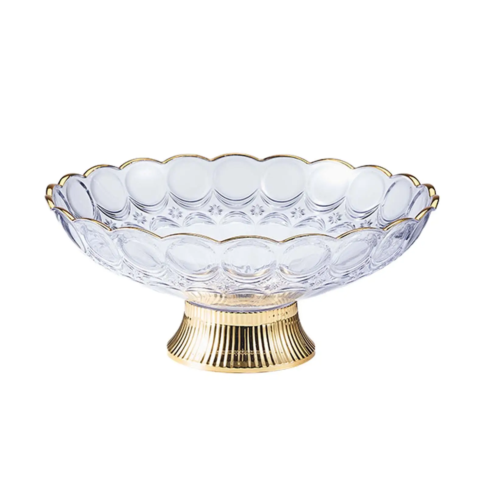 Round Serving Tray Simple Modern Plastic Fruit Plate Storage Tray for Serving Container Makeup Cosmetics Bathroom Vanity