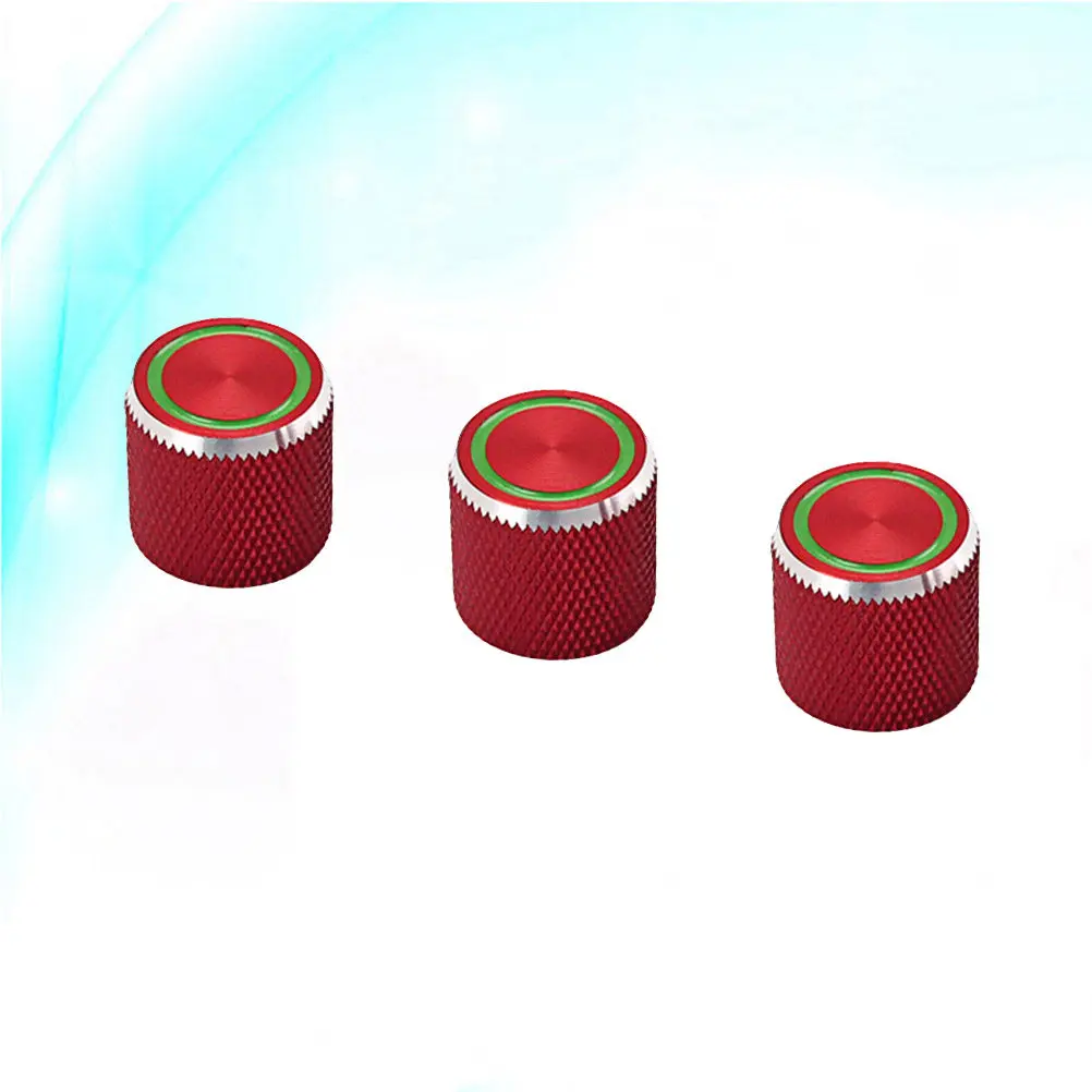 3Pcs Sturdy Metal Electric Guitar Knobs Set Volume Tone Speed Control Knobs Cap for Bass