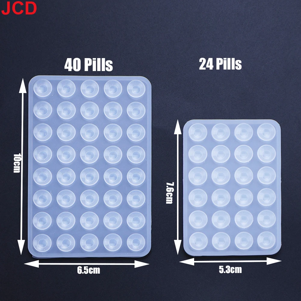 JCD 1pcs Universal Double-Sided Silicone 24 Pills/40 Pills Mobile Phone Fixed Suction Cup Silicone Bracket Waterproof Fixing Pad - Image 6