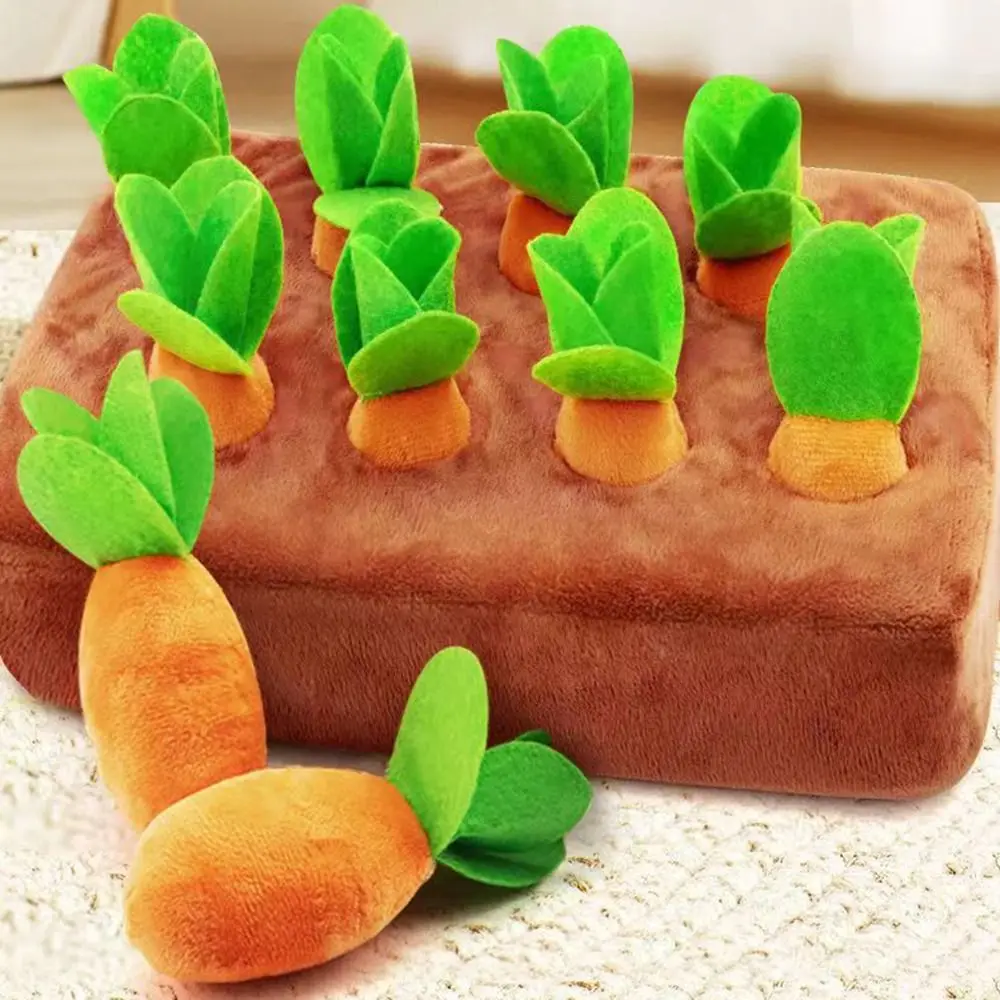 Funny Plush Carrot Toys Pull Up Carrots Child Educational Toys Pet Dog Chew Toy Parent-child Interaction Toys Kids Gifts